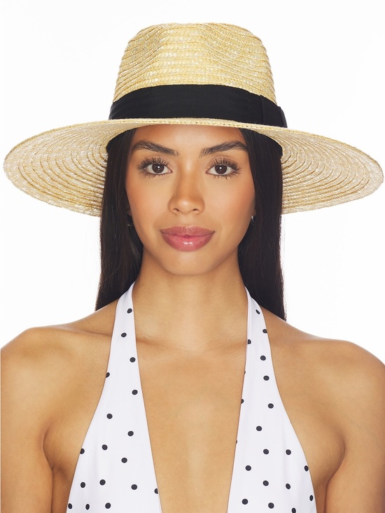 Brixton Accessories - Brixton Natural Straw Fedora with Black Ribbon